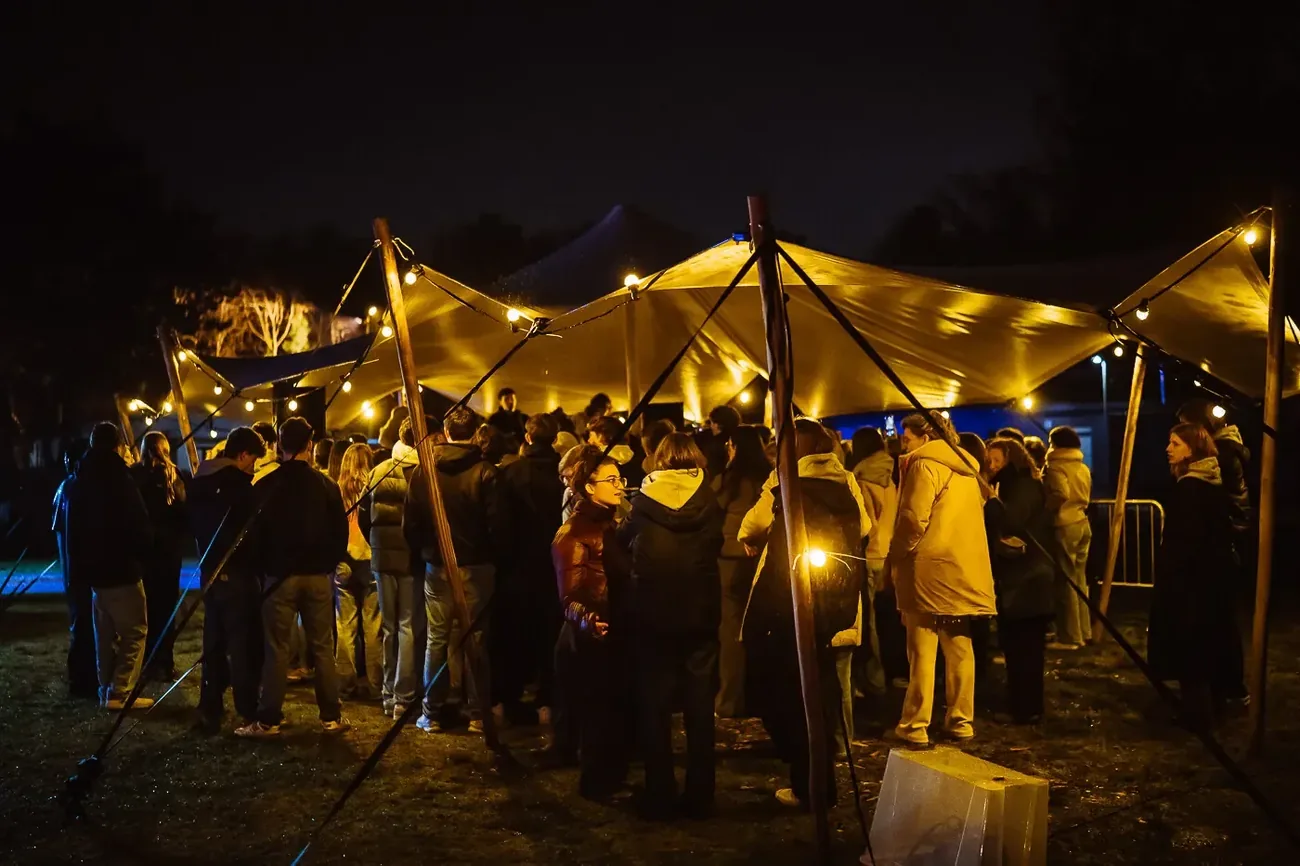 Verlichte stretchtent nacht Hasselt